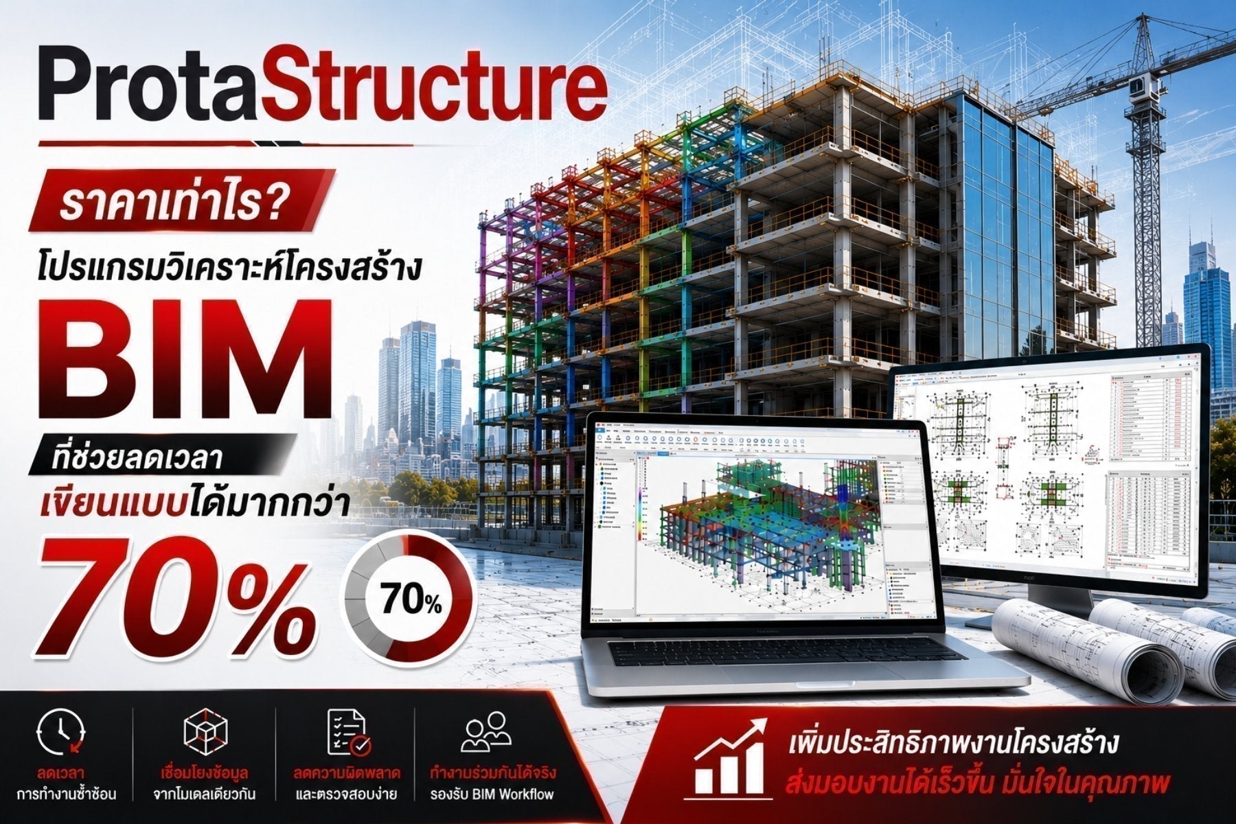 ProtaStructure ราคาเท่าไร? โปรแกรมวิเคราะห์โครงสร้าง BIM ลดเวลาเขียนแบบ