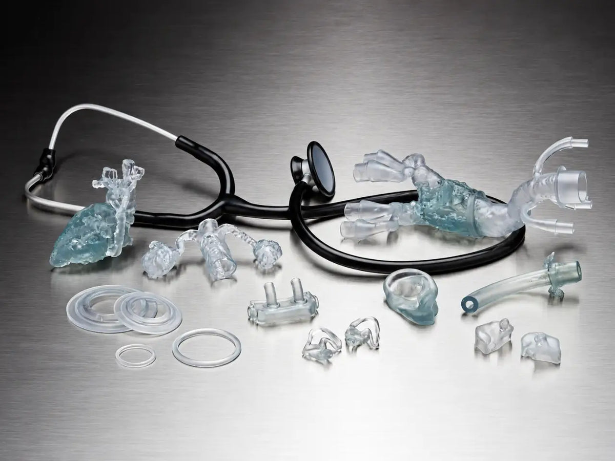 Flexible biocompatible medical devices and components, and firm tissue models to assist in surgeries